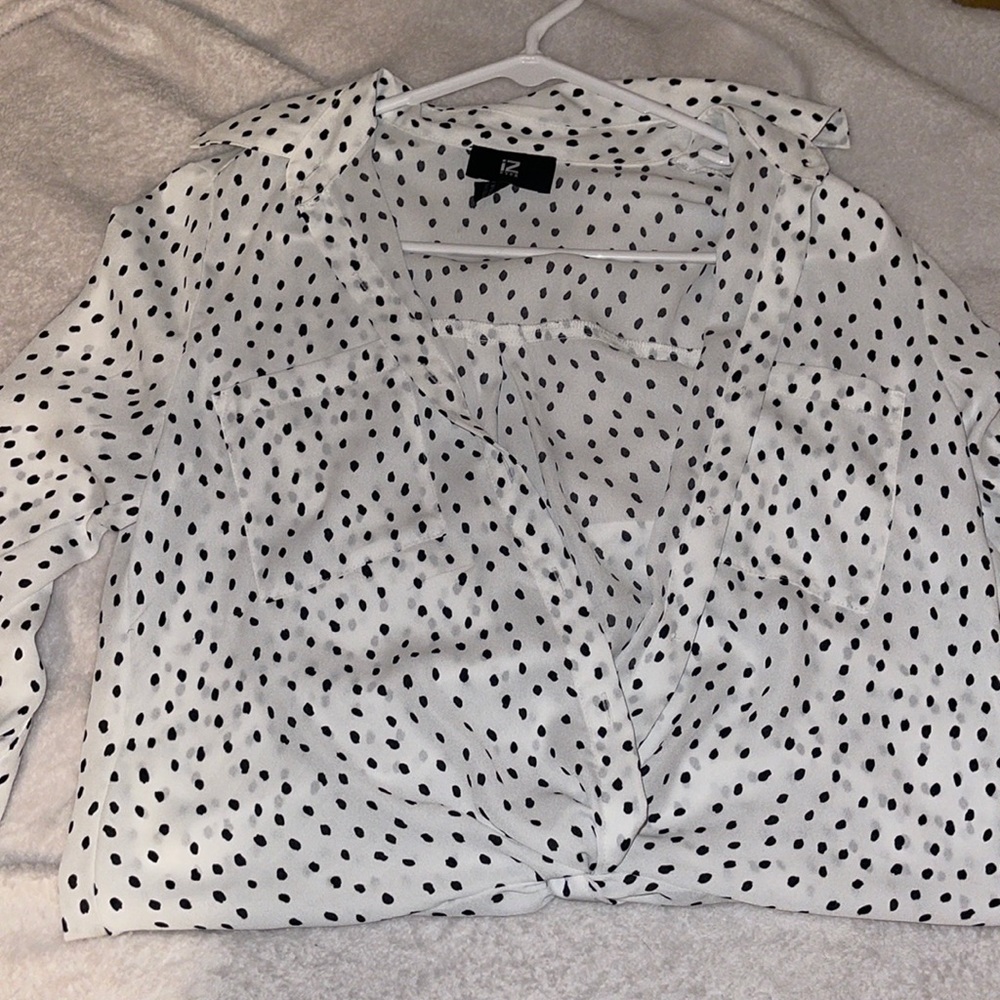 IZ Byer Twist-Front Long Sleeve Top